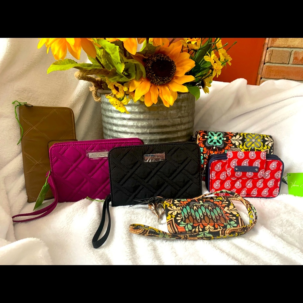 6 Vera Bradley wristlets/wallets NWT